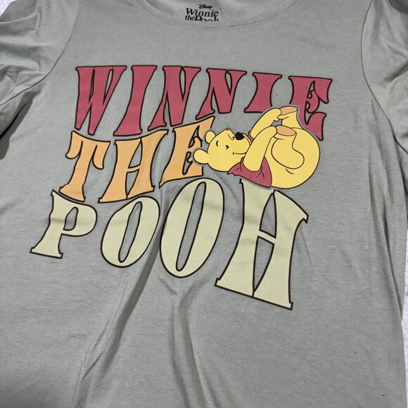 Disney Winnie The Pooh Womens Crew Neck T-Shirt size 0X Green - Picture 2 of 4